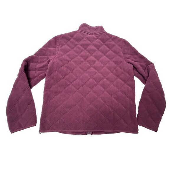 Charter Club Women's Small Quilted Fleece Sweater Full Zip w/ Pockets Faded Plum - Picture 11 of 16